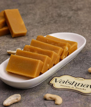 Horlicks Burfi on a plate: 