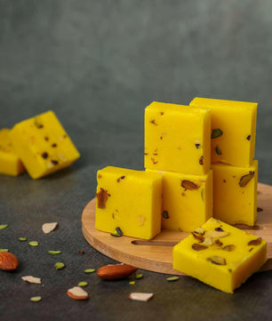 Sliced Kesar Honey Burfi: 